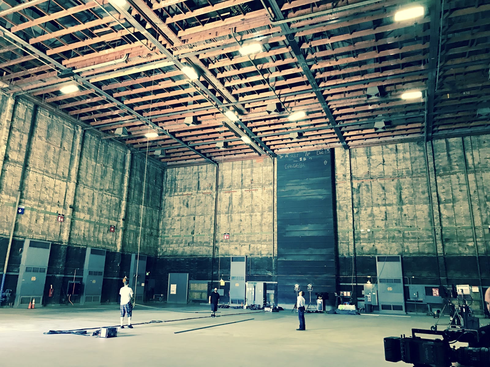 Wide view of the empty Sony Pictures soundstage